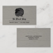 黒い羊の木フェイクのスタイル背景 名刺 (正面/裏面)