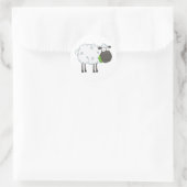 黒い羊の漫画のキャラクター ラウンドシール (バッグ)