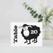 黒い羊の番号はがき ポストカード (スタンド正面)