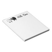 黒い羊の白い羊5.5" x 6"メモ帳40ページ ノートパッド (アングル)