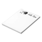 黒い羊の白い羊5.5" x 6"メモ帳40ページ ノートパッド (回転)
