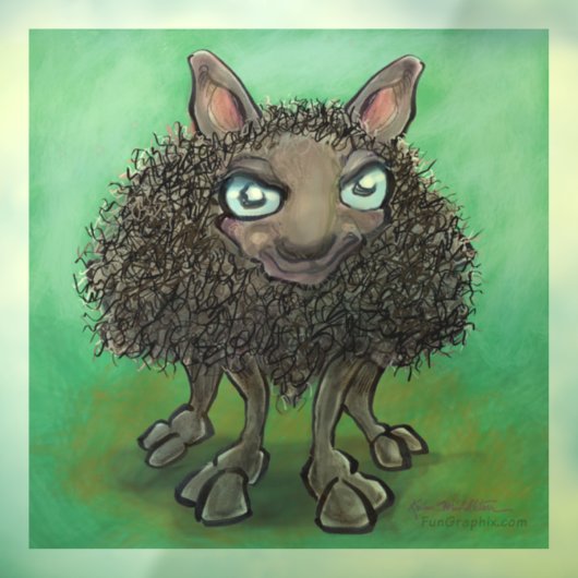 黒い羊の窓が離れない ウィンドウサイン (シート3)