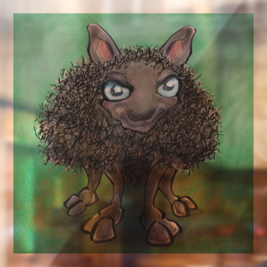 黒い羊の窓が離れない ウィンドウサイン (シート2)