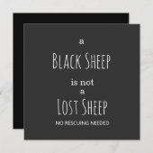 黒い羊は羊のおもしろい失ったではないパーソナライズされた (正面/裏面)