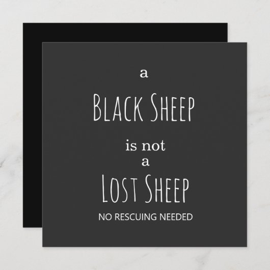 黒い羊は羊のおもしろい失ったではないパーソナライズされた (正面/裏面)