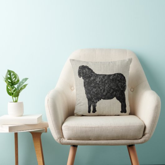黒い羊 クッション (椅子)