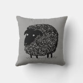黒い羊 クッション (裏面)