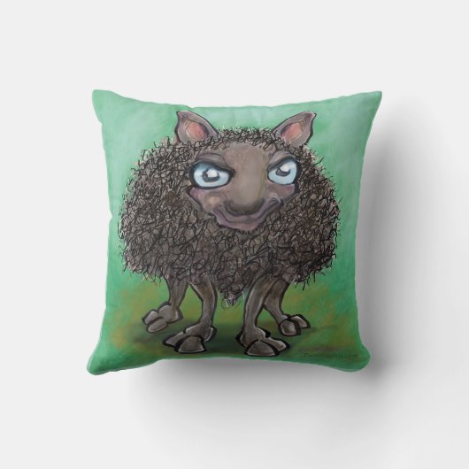 黒い羊 クッション (裏面)