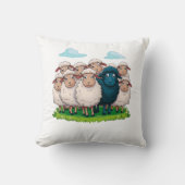 黒い羊 クッション (正面)