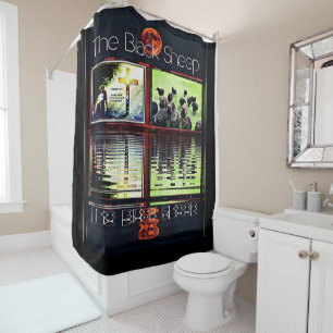 黒い羊 シャワーカーテン