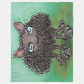 黒い羊 フリースブランケット (正面)