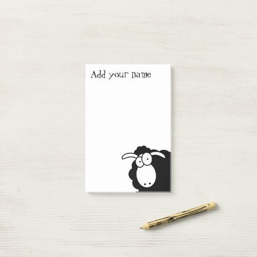 黒い羊 ポストイット (デスク上)