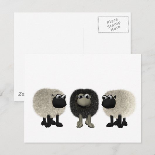 黒い羊 ポストカード (正面/裏面)