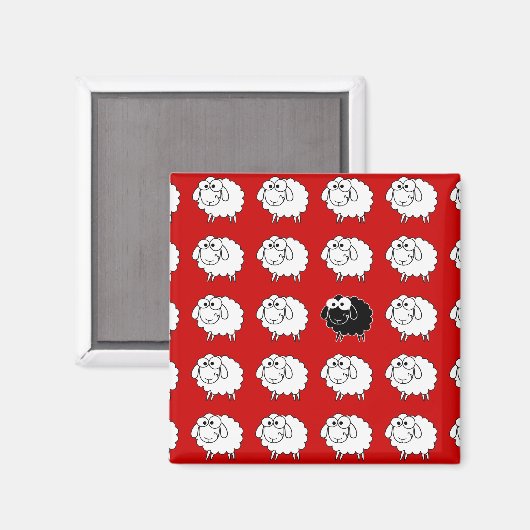 黒い羊 マグネット (正面/裏面)