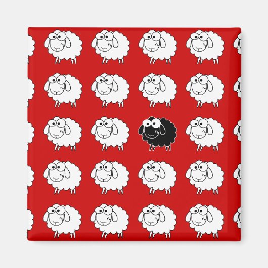 黒い羊 マグネット (正面)