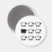 黒い羊 マグネット (正面/裏面)