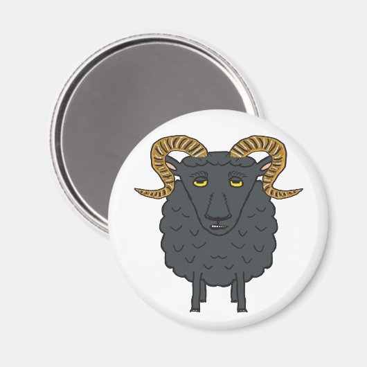 黒い羊 マグネット (正面/裏面)