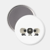 黒い羊 マグネット (正面/裏面)