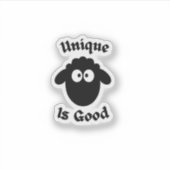 黒い羊：ユニーク良い シール (正面)