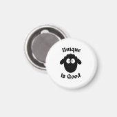 黒い羊：ユニーク良い マグネット (正面/裏面)