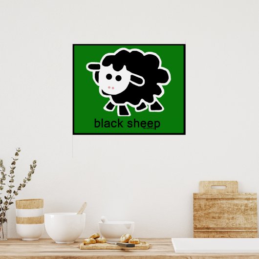 黒い羊.psd ポスター (キッチン)