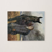 黒い美しいのパズル- Sewellの本からの… ジグソーパズル (横)