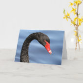 黒い美しいの挨拶状 カード (黄色い花)