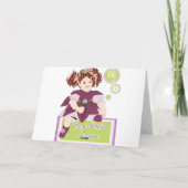 黒い美しいの馬のメッセージカード カード (裏面)