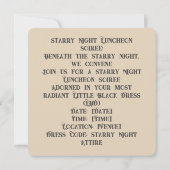 黒い美しいをカードに：楽に洗練 招待状 (裏面)