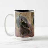 黒い美しいフリージアンホース – マグカップ、カップ、飲料 ツートーンマグカップ (左)
