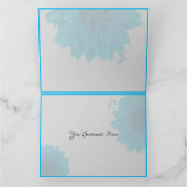 黒い美しい女性 灰色の花々と蝶 カード (内部)