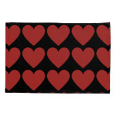 黒い美しい枕の上の赤いハートの女王 枕カバー (裏面)