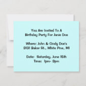 黒い美しい馬のパーティー招待状 どんな行事にも 招待状 (裏面)