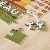 黒い美しい1921年の無声映画ジーンPaige ジグソーパズル (側面)