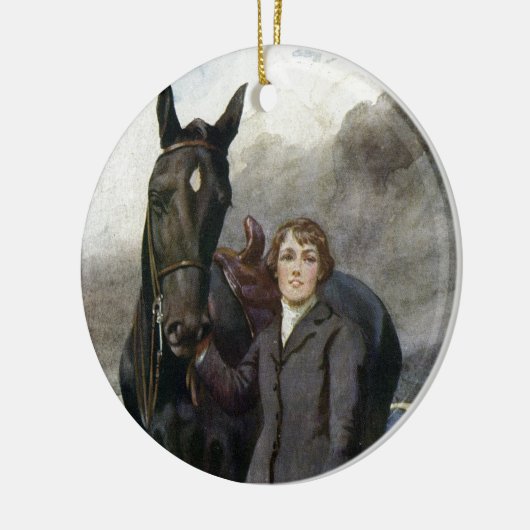 黒い美しい-彼女は彼女の馬のための私を選びました セラミックオーナメント (左)