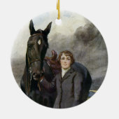 黒い美しい-彼女は彼女の馬のための私を選びました セラミックオーナメント (裏面)