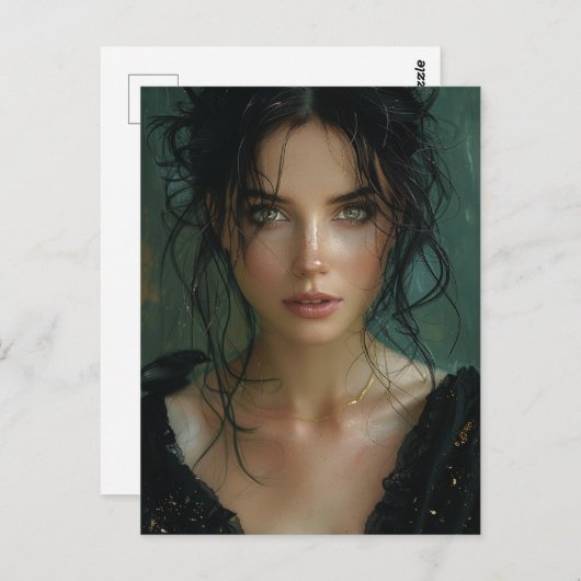黒い美人 ポストカード (正面/裏面)
