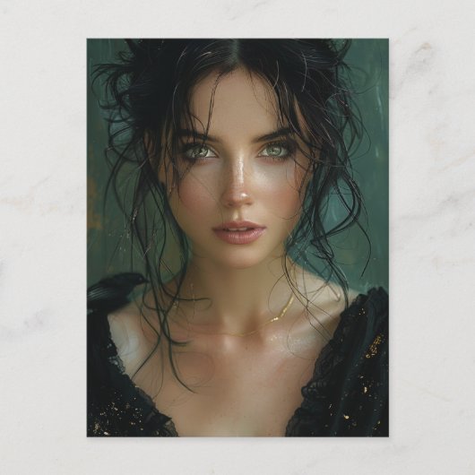 黒い美人 ポストカード (正面)