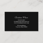 黒い美容用のはさみ 名刺 (裏面)