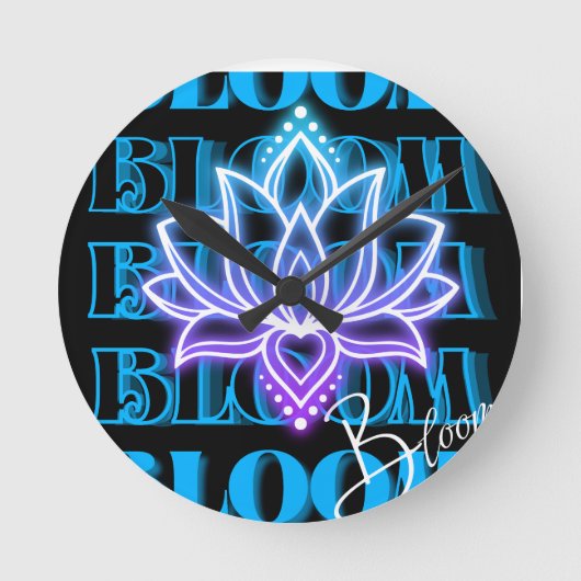 黒い美的時計 ラウンド壁時計 (正面)