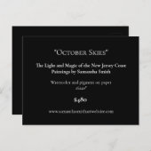 黒い美術展ディスプレイカードアートラベル ポストカード (正面/裏面)