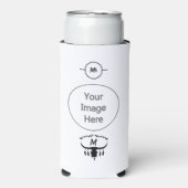 黒い羽のシルエットを持つブルスカル スリム缶クーラー (Seltzer正面)