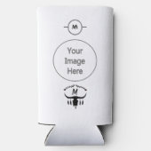 黒い羽のシルエットを持つブルスカル スリム缶クーラー (裏面)