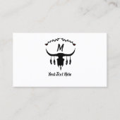 黒い羽のシルエットを持つブルスカル 名刺 (正面)