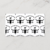 黒い羽のシルエットを持つブルスカル 名刺 (正面)