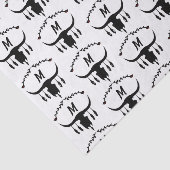 黒い羽のシルエットを持つブルスカル 薄葉紙 (詳細)