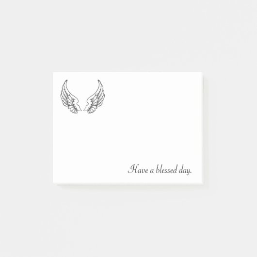 黒い羽賛美が付いた日を過ごす ポストイット (正面)