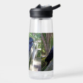 黒い羽：オーストラリア産の黒いオウム ウォーターボトル (左面)