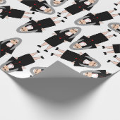 黒い習慣でカトリックの修道女ギフトラップ ラッピングペーパー (角)