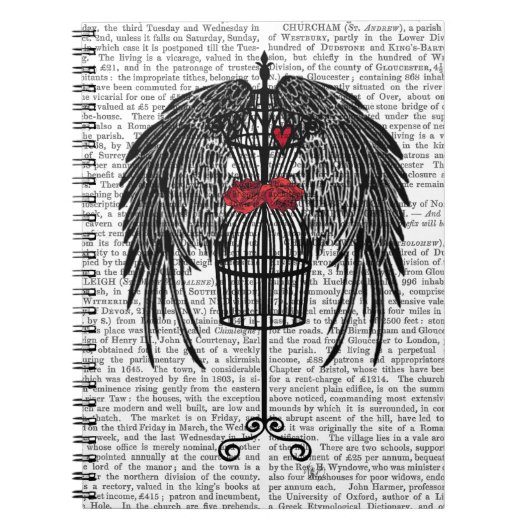 黒い翼を持つマネキン ノートブック (正面)